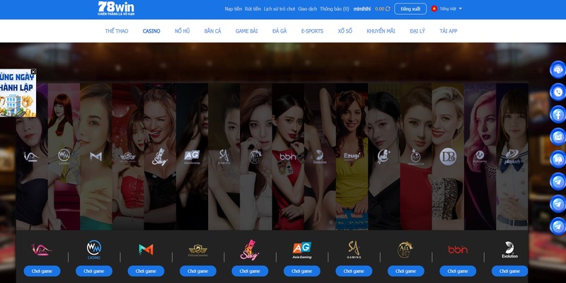 78win 23 Cung cấp hơn 1000 game casino cực hay cho bạn tham gia